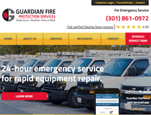 Tablet Screenshot of guardianfireprotection.com